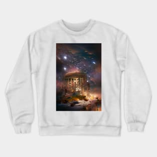 Starry Night Library | National library week | literacy week Crewneck Sweatshirt